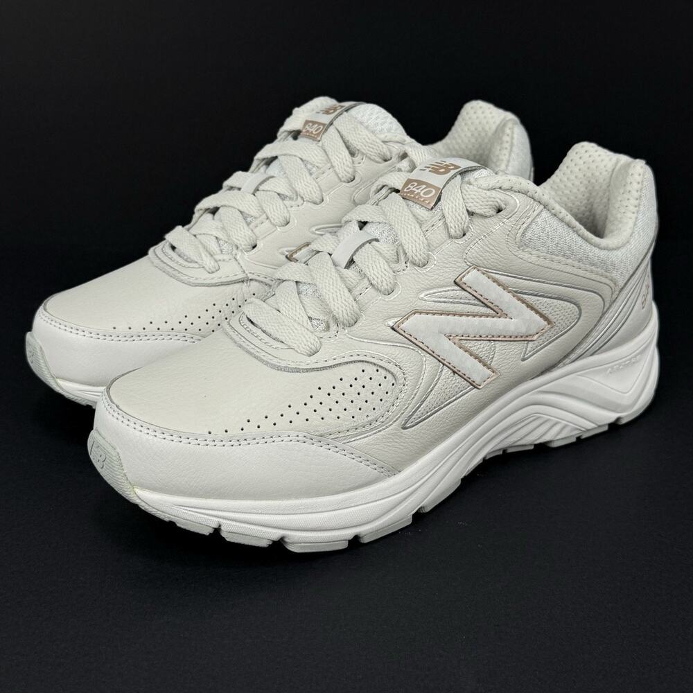New Balance 840 GG2 Women’s 7.5 Wide White Rose Gold Walking Shoes WW840GG2